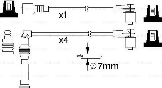 BOSCH 0 986 357 144 - Комплект проводов зажигания autodnr.net