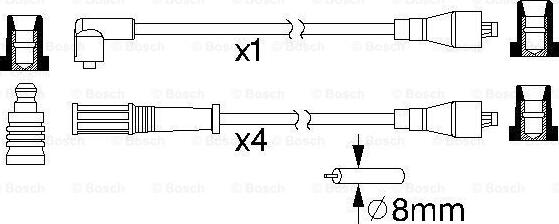 BOSCH 0 986 357 146 - Комплект проводов зажигания avtokuzovplus.com.ua