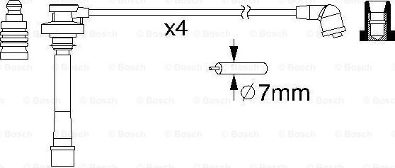 BOSCH 0 986 357 147 - Комплект проводів запалювання autocars.com.ua