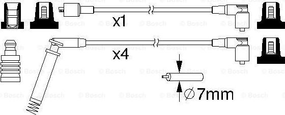 BOSCH 0 986 357 148 - Комплект проводів запалювання autocars.com.ua