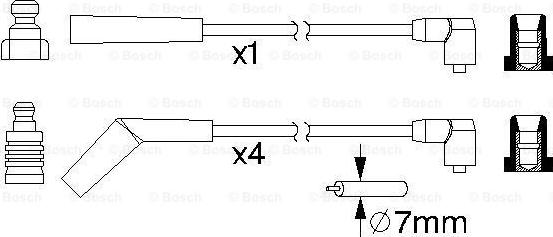 BOSCH 0 986 357 153 - Комплект проводів запалювання autocars.com.ua