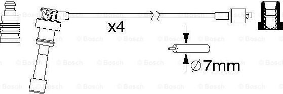 BOSCH 0 986 357 159 - Комплект проводів запалювання autocars.com.ua