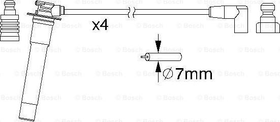 BOSCH 0 986 357 160 - Комплект проводов зажигания avtokuzovplus.com.ua