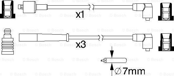 BOSCH 0 986 357 168 - Комплект проводів запалювання autocars.com.ua