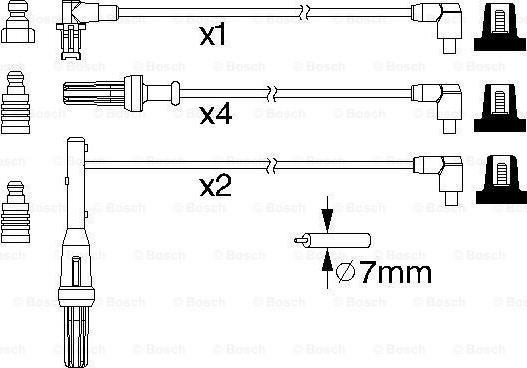 BOSCH 0 986 357 170 - Комплект проводів запалювання autocars.com.ua
