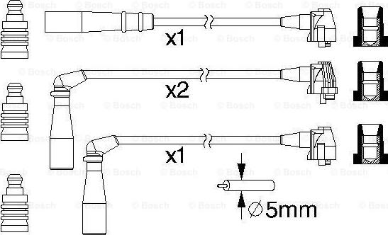 BOSCH 0 986 357 171 - Комплект проводов зажигания avtokuzovplus.com.ua