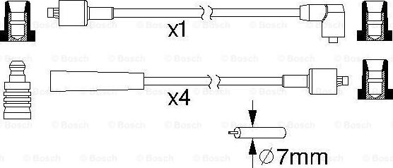 BOSCH 0 986 357 172 - Комплект проводів запалювання autocars.com.ua