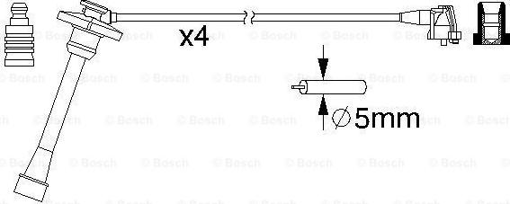 BOSCH 0 986 357 176 - Комплект проводів запалювання autocars.com.ua