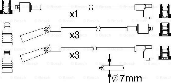 BOSCH 0 986 357 178 - Комплект проводов зажигания avtokuzovplus.com.ua