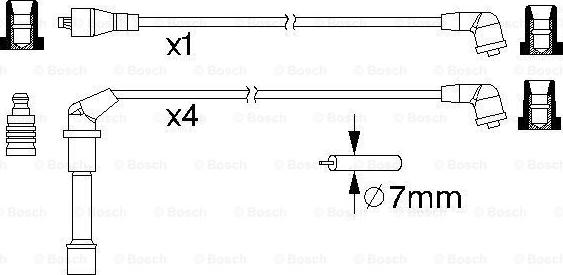 BOSCH 0 986 357 179 - Комплект проводів запалювання autocars.com.ua