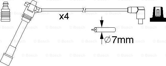 BOSCH 0 986 357 181 - Комплект проводів запалювання autocars.com.ua