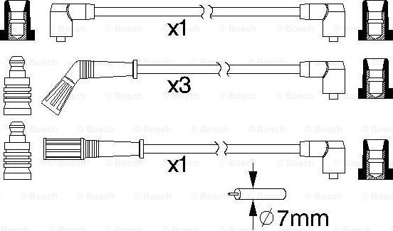 BOSCH 0 986 357 183 - Комплект проводов зажигания avtokuzovplus.com.ua