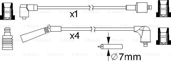 BOSCH 0 986 357 185 - Комплект проводів запалювання autocars.com.ua