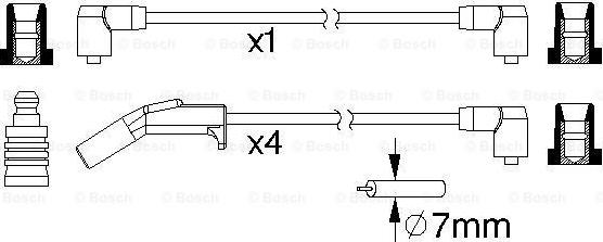 BOSCH 0 986 357 190 - Комплект проводів запалювання autocars.com.ua