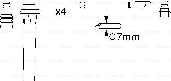 BOSCH 0 986 357 192 - Комплект проводів запалювання autocars.com.ua