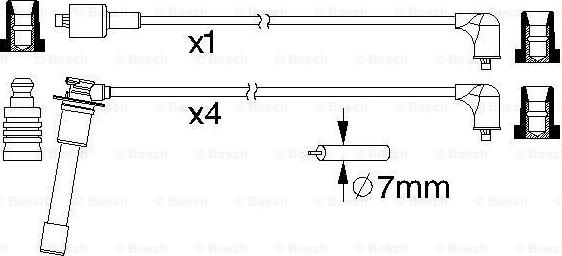 BOSCH 0 986 357 194 - Комплект проводів запалювання autocars.com.ua