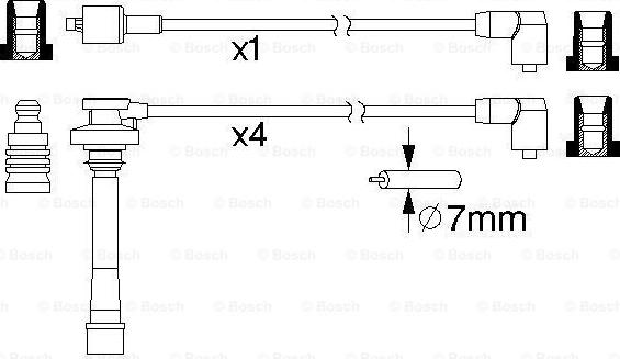 BOSCH 0 986 357 197 - Комплект проводов зажигания autodnr.net