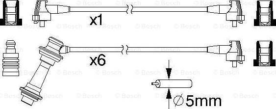 BOSCH 0 986 357 199 - Комплект проводів запалювання autocars.com.ua