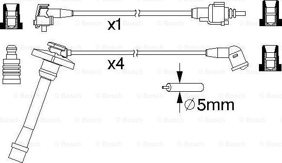 BOSCH 0 986 357 202 - Комплект проводів запалювання autocars.com.ua