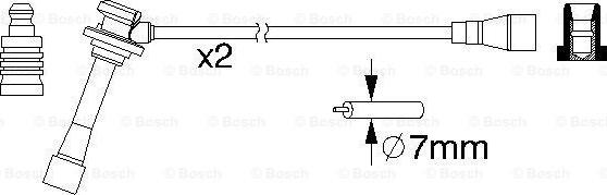 BOSCH 0 986 357 203 - Комплект вв проводів autocars.com.ua