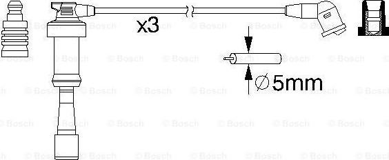 BOSCH 0 986 357 207 - Комплект проводов зажигания avtokuzovplus.com.ua