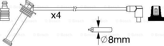 BOSCH 0 986 357 208 - Комплект проводів запалювання autocars.com.ua