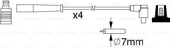 BOSCH 0 986 357 209 - Комплект проводів запалювання autocars.com.ua
