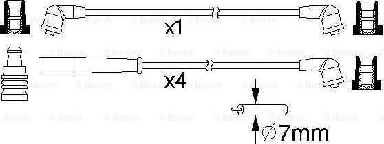 BOSCH 0 986 357 214 - Комплект проводів запалювання autocars.com.ua