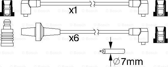 BOSCH 0 986 357 220 - Комплект проводів запалювання autocars.com.ua