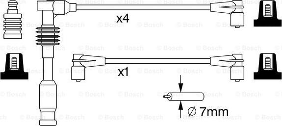 BOSCH 0 986 357 227 - Комплект проводов зажигания autodnr.net