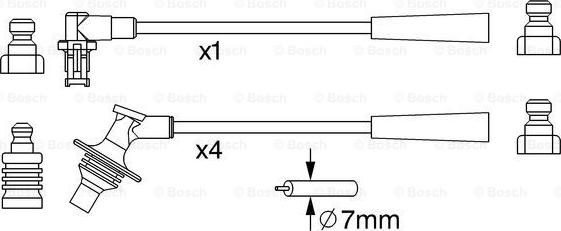 BOSCH 0 986 357 230 - Комплект проводов зажигания avtokuzovplus.com.ua