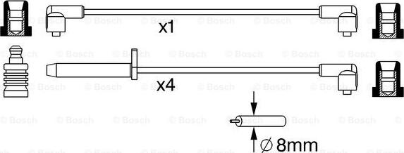 BOSCH 0 986 357 235 - КОМПЛЕКТ ВВ ПРОВОДІВ autocars.com.ua