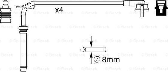 BOSCH 0 986 357 245 - Комплект проводів запалювання autocars.com.ua