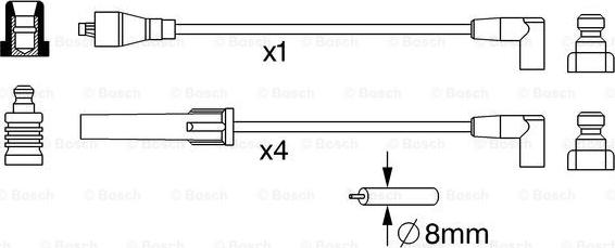 BOSCH 0 986 357 246 - Комплект проводів запалювання autocars.com.ua