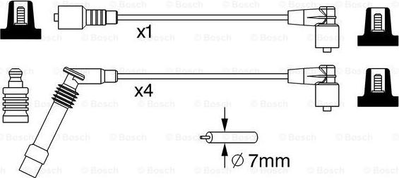 BOSCH 0 986 357 247 - Комплект проводів запалювання autocars.com.ua