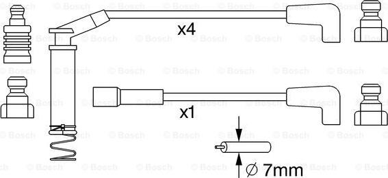 BOSCH 0 986 357 249 - Комплект проводів запалювання autocars.com.ua