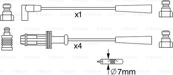 BOSCH 0 986 357 251 - Комплект проводів запалювання autocars.com.ua