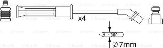 BOSCH 0 986 357 252 - Комплект проводів запалювання autocars.com.ua