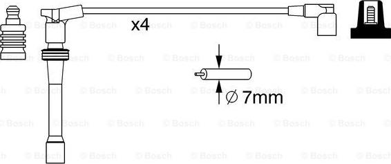 BOSCH 0 986 357 260 - Комплект проводів запалювання autocars.com.ua