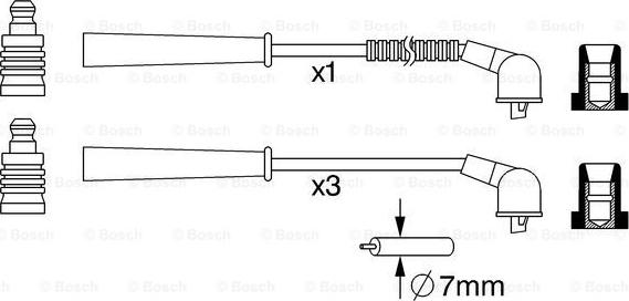 BOSCH 0 986 357 265 - Комплект проводов зажигания avtokuzovplus.com.ua