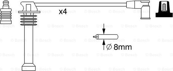 BOSCH 0 986 357 271 - Комплект проводов зажигания avtokuzovplus.com.ua