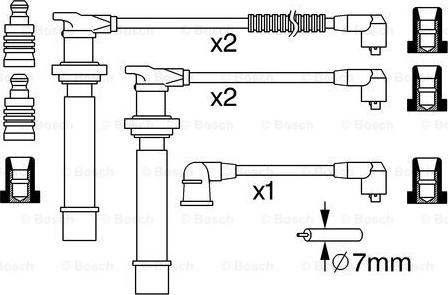 BOSCH 0 986 357 274 - Комплект проводів запалювання autocars.com.ua