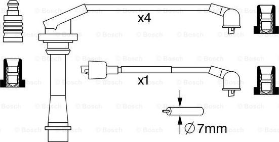 BOSCH 0 986 357 275 - Комплект проводів запалювання autocars.com.ua