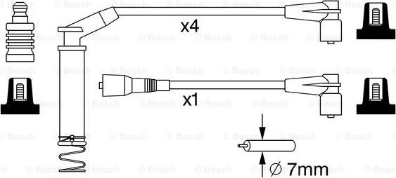 BOSCH 0 986 357 281 - Комплект проводов зажигания autodnr.net