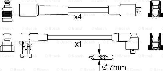 BOSCH 0 986 357 283 - Комплект проводів запалювання autocars.com.ua