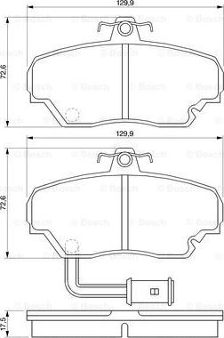 BOSCH 0 986 424 012 - Гальмівні колодки, дискові гальма autocars.com.ua