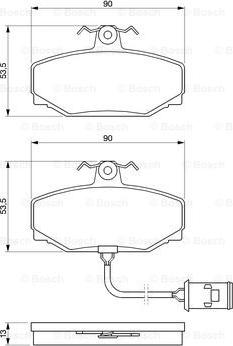 BOSCH 0 986 424 019 - Гальмівні колодки, дискові гальма autocars.com.ua