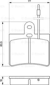 BOSCH 0 986 424 025 - Гальмівні колодки, дискові гальма autocars.com.ua