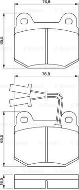 BOSCH 0 986 424 029 - Гальмівні колодки, дискові гальма autocars.com.ua