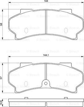 BOSCH 0 986 424 045 - Гальмівні колодки, дискові гальма autocars.com.ua